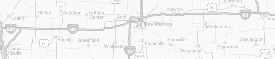 Road map of Iowa
