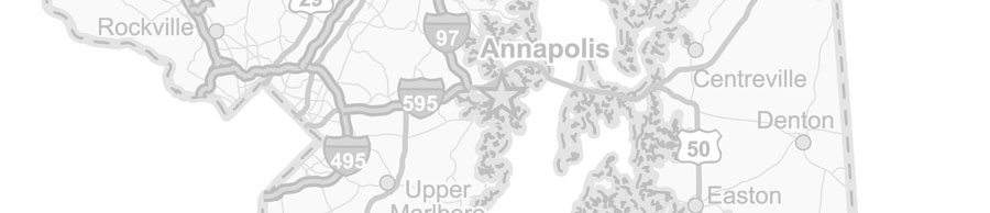Road map of Maryland