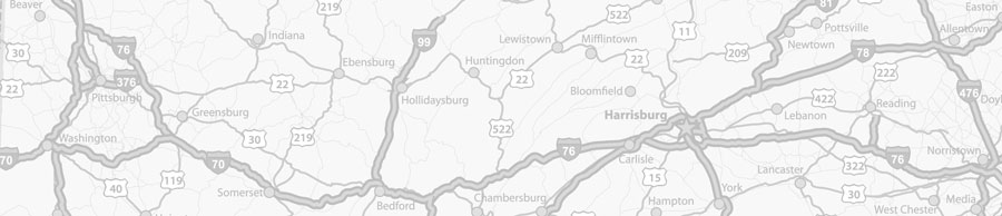 Road map of Pennsylvania